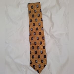 Emilio Grizante Silk Stylish Gold Patterned Tie